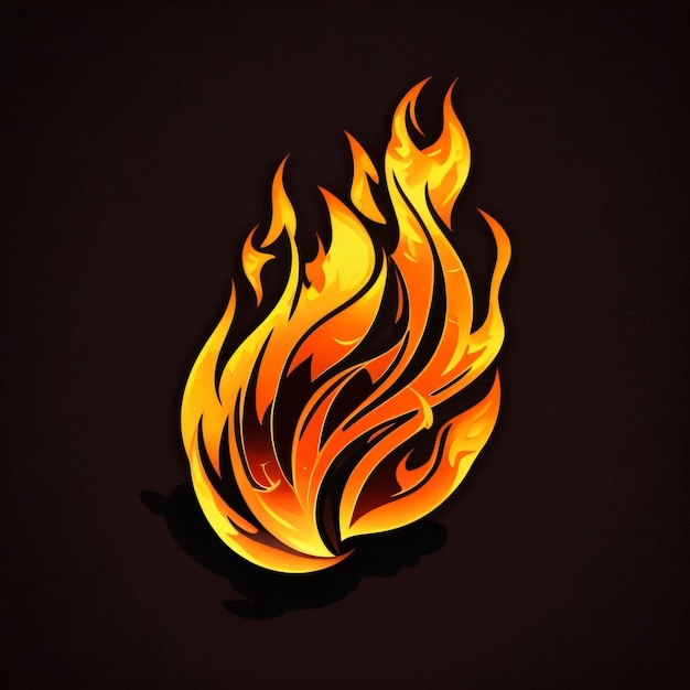 Premium Photo | Sticker flames fire background