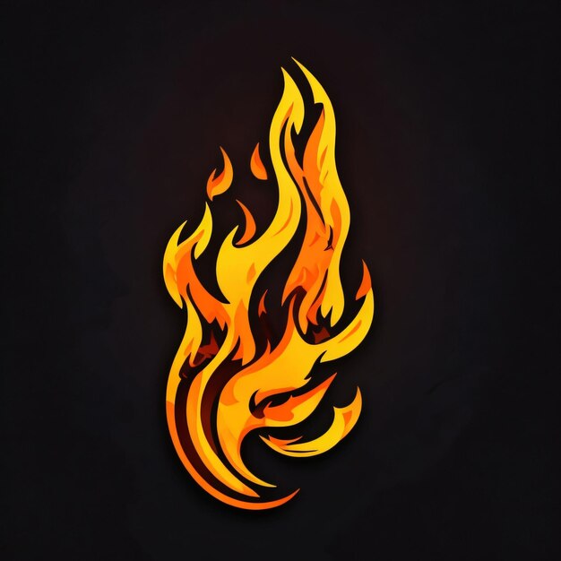 Premium AI Image | Sticker flames fire background