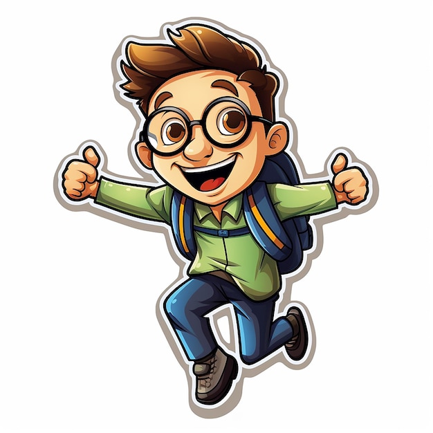 Sticker of Funny back to school