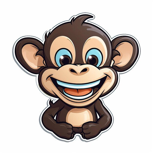 Наклейка "Смешная обезьяна".