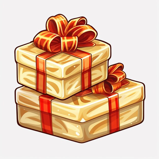 sticker of gift boxes