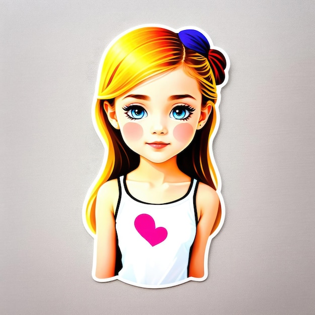 Photo sticker girl love