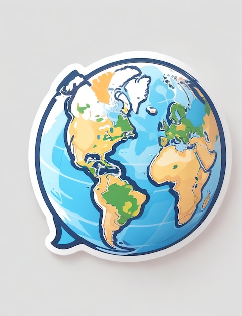 Sticker of a globe