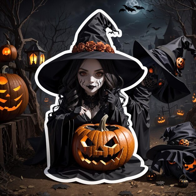 Photo sticker for halloween