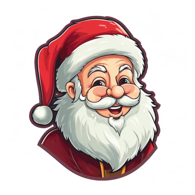 Sticker of a happy Santa Claus