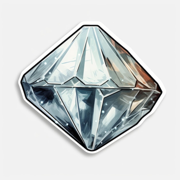 Foto sticker illustratie ruwe diamant
