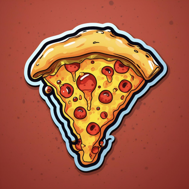 the sticker is a slice of pizza