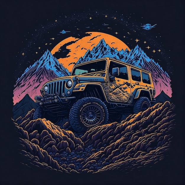 Photo sticker jeep 03