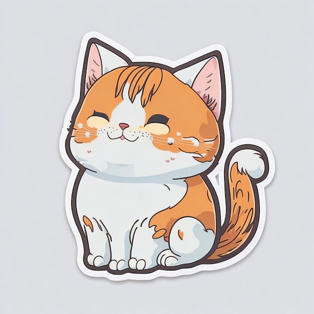 sticker kawaii cat