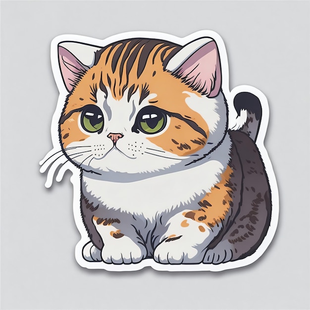 sticker kawaii cat