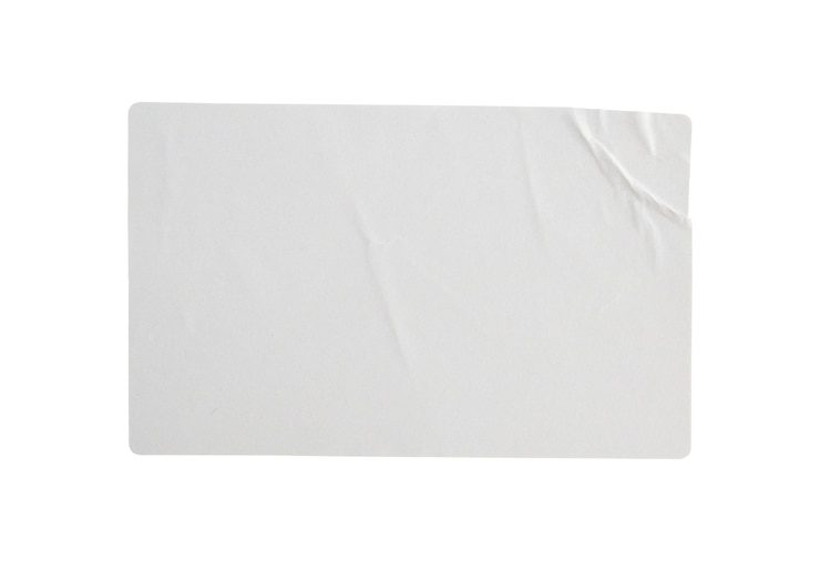 Photo sticker label isolated on white background with clipping path