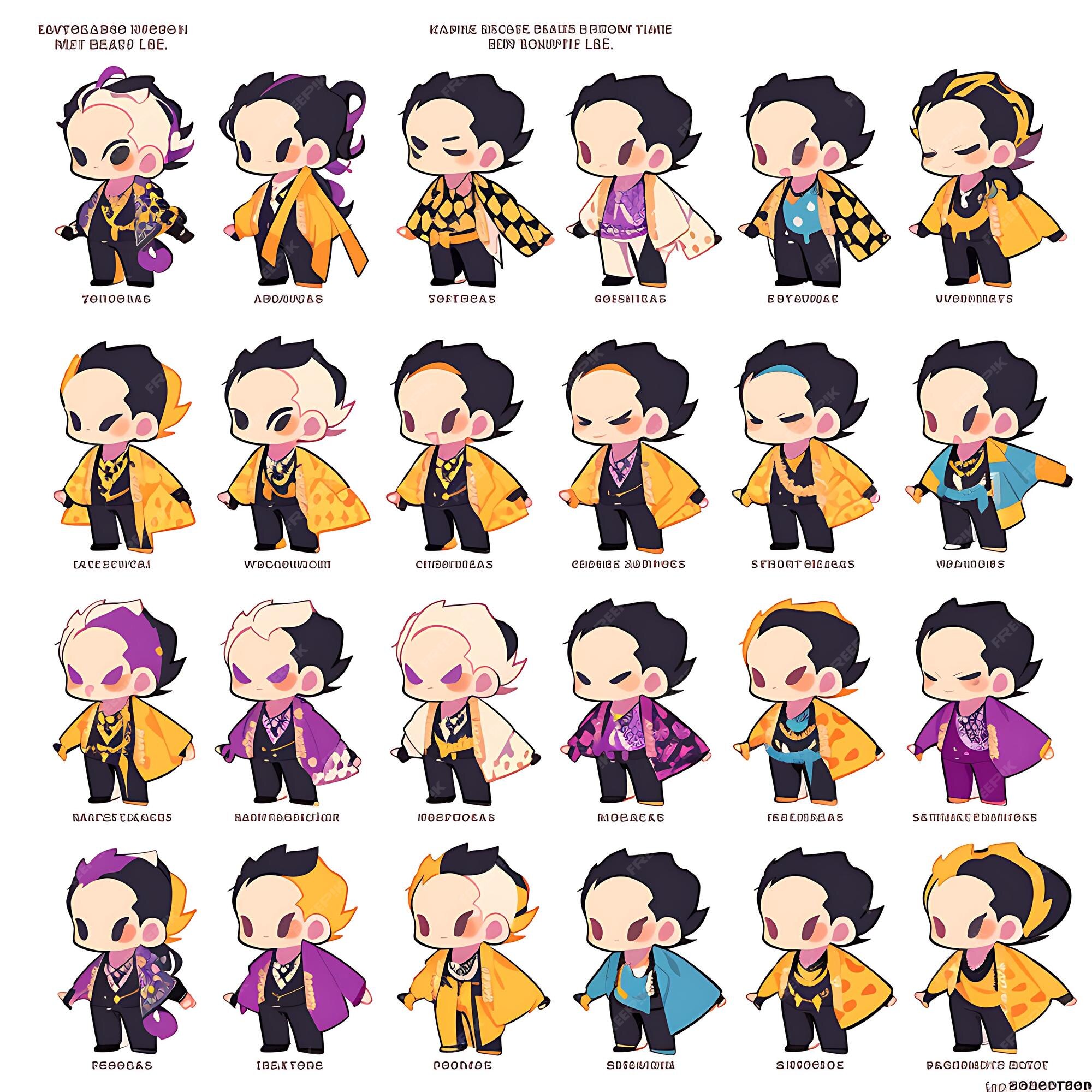 Premium Photo | Sticker of Male Giraffe Chibi Kawaii Maasai Fashion