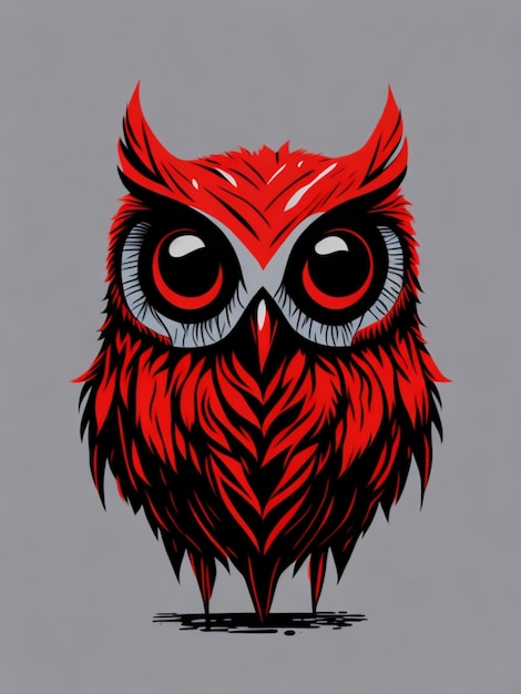 a sticker of an owl for t shirt design