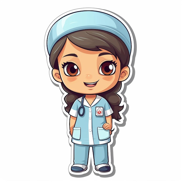 Sticker profession cartoon character