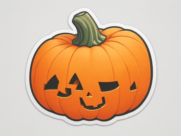 Sticker pumpkin halloween