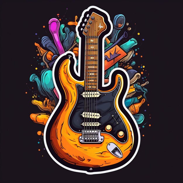 Photo sticker for a rock music festival stickers