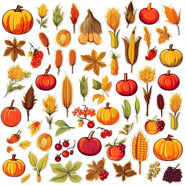 Photo sticker set autumn