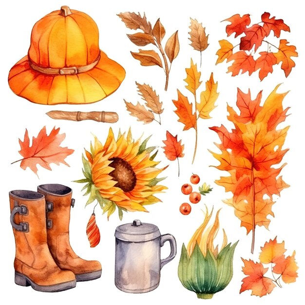 Photo sticker set autumn