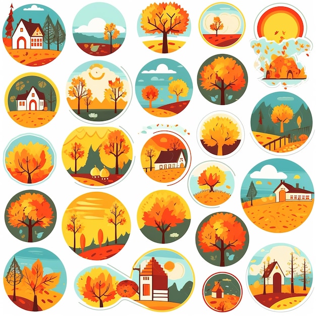 Sticker set autumn