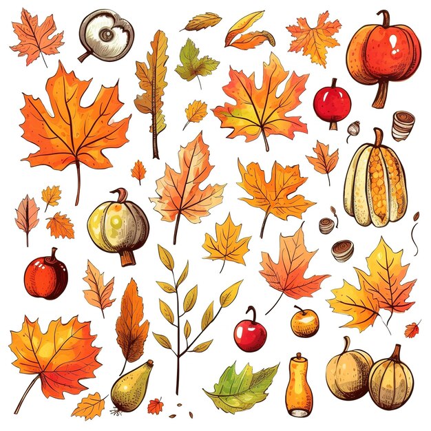 Sticker set herfst