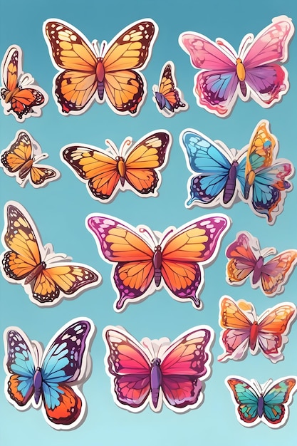 sticker sheet idea for butterflies