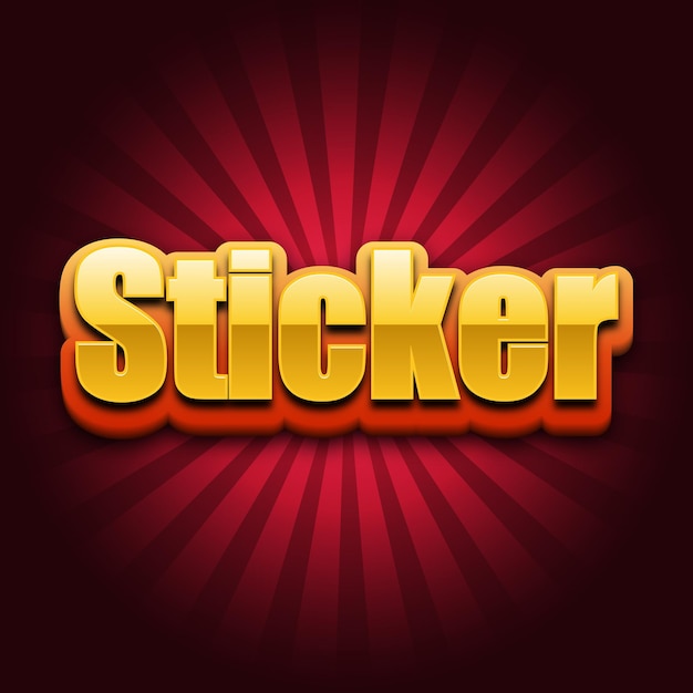 Sticker Text effect Gold JPG attractive background card photo