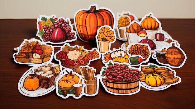 Sticker of thanksgiving bundle set