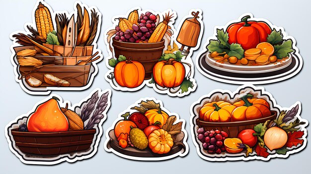 Photo sticker of thanksgiving bundle set