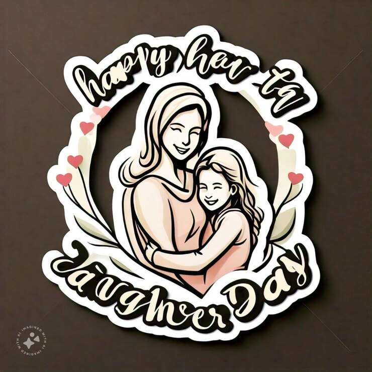 फोटो a sticker that says  have your daughter in your heart