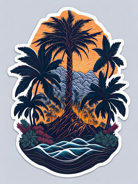 A sticker that says'hawaiian'on it