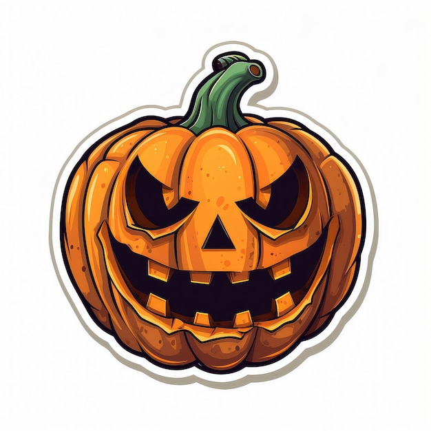 Sticker van Halloween geïsoleerd op een witte achtergrond