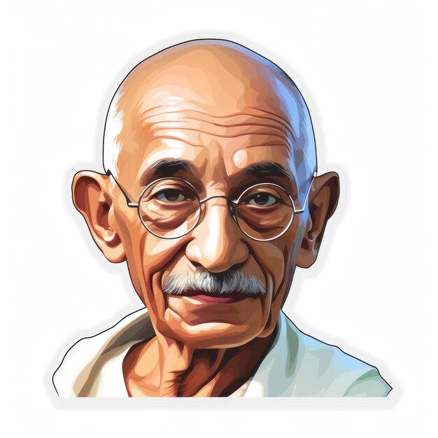 Sticker van Mahatma Gandhi