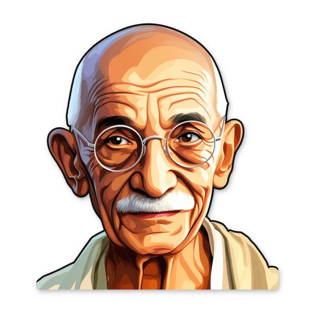 Sticker van Mahatma Gandhi