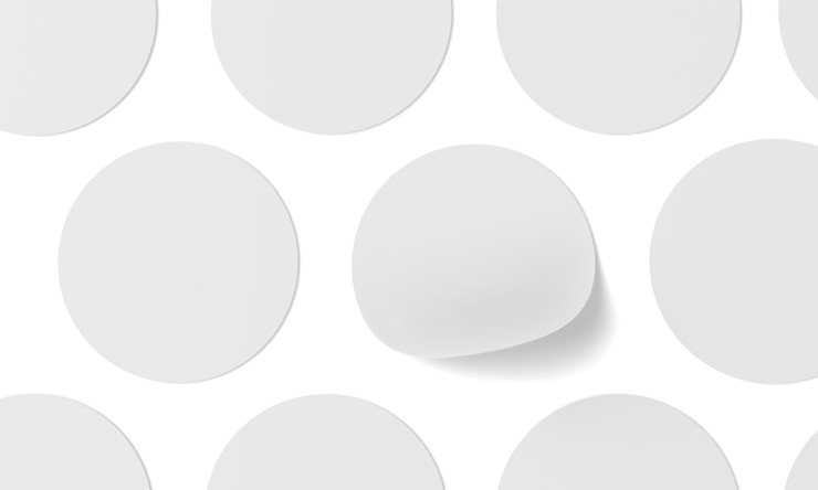 Photo sticker on white background