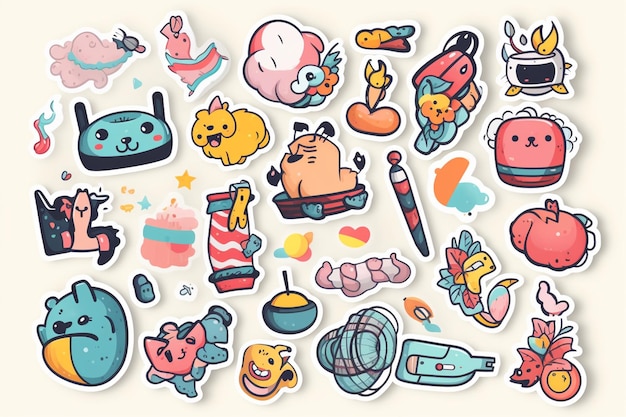 Premium Photo | Stickers png with copy space