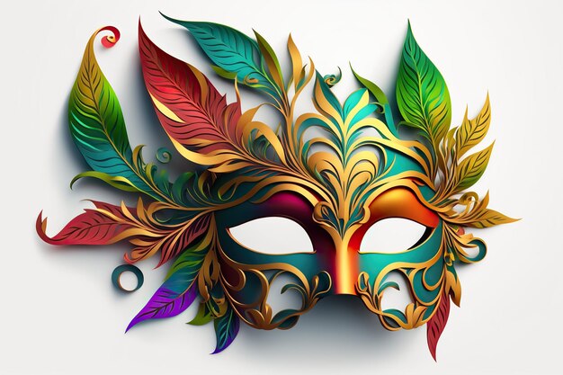 stickers Vier de trillende geest van mardigrasmasker, Venetiaans Carnaval-masker