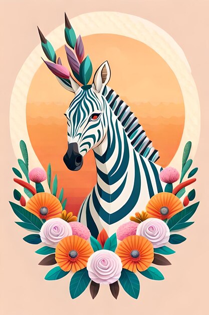 STICKERS of a zebra horse also suitable for t shirt printing