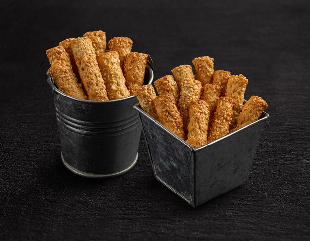 Photo sticks with sesame seeds