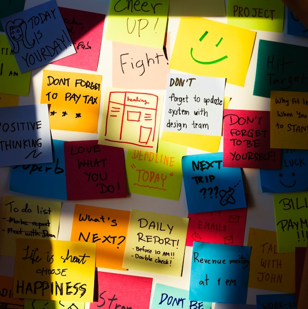 Sticky Note Post Board Office Stock Photo 590533400