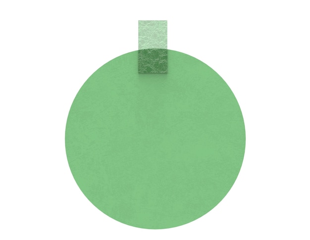 sticky note washi tape green rounded circle