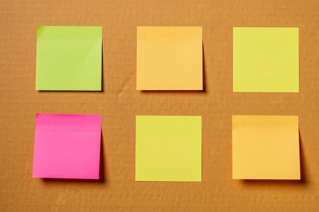 Sticky notes collection of colorful post it paper note isolated
background