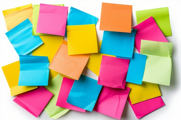 Sticky Notes On White Background