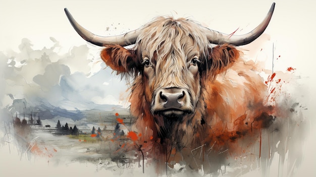 stier illustratie HD 8K wallpaper Stock Fotografisch beeld