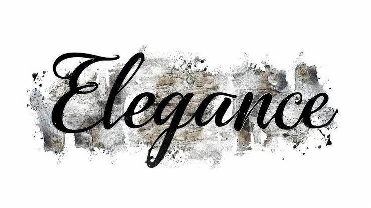 Foto stijl en elegant ontwerp symbool gecreëerd in handlettering