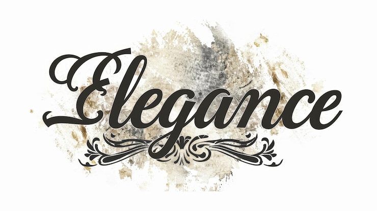 Foto stijl en elegant ontwerp symbool gecreëerd in handlettering