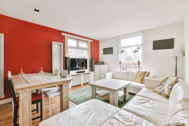 Stijlvol interieur van woonkamer in modern appartement