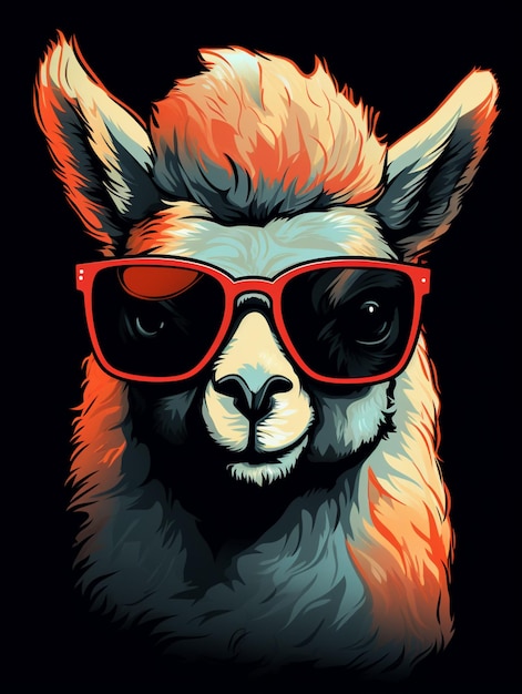 stijlvolle alpaca voor illustraties