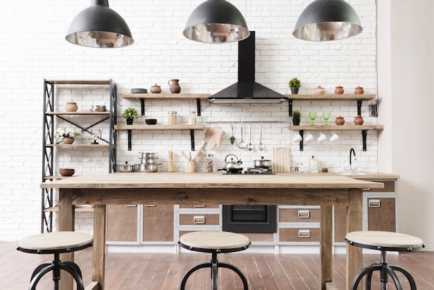 Foto stijlvolle, moderne keuken met kookeiland