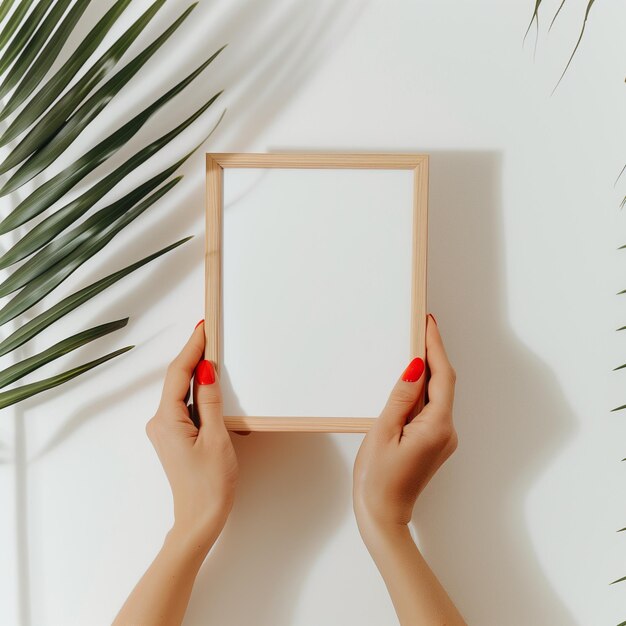 Stijlvolle vrouwen met handen met rode nagellak met een licht