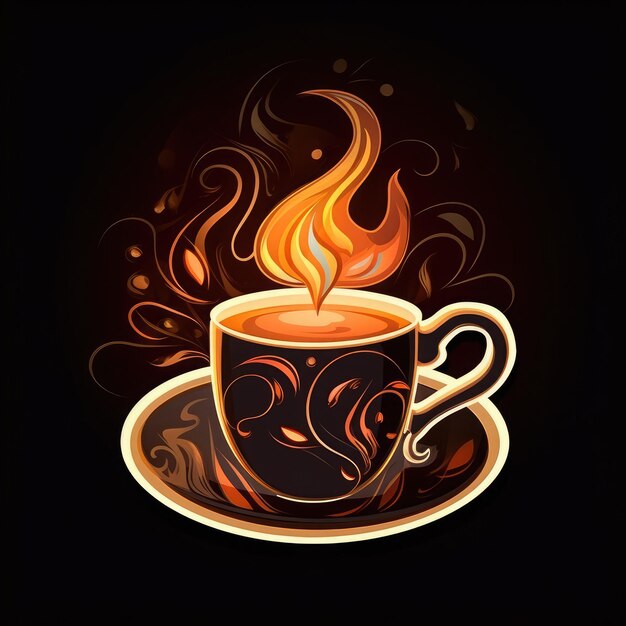 Photo still hot coffee cup vector